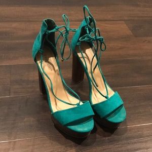 Green sandals